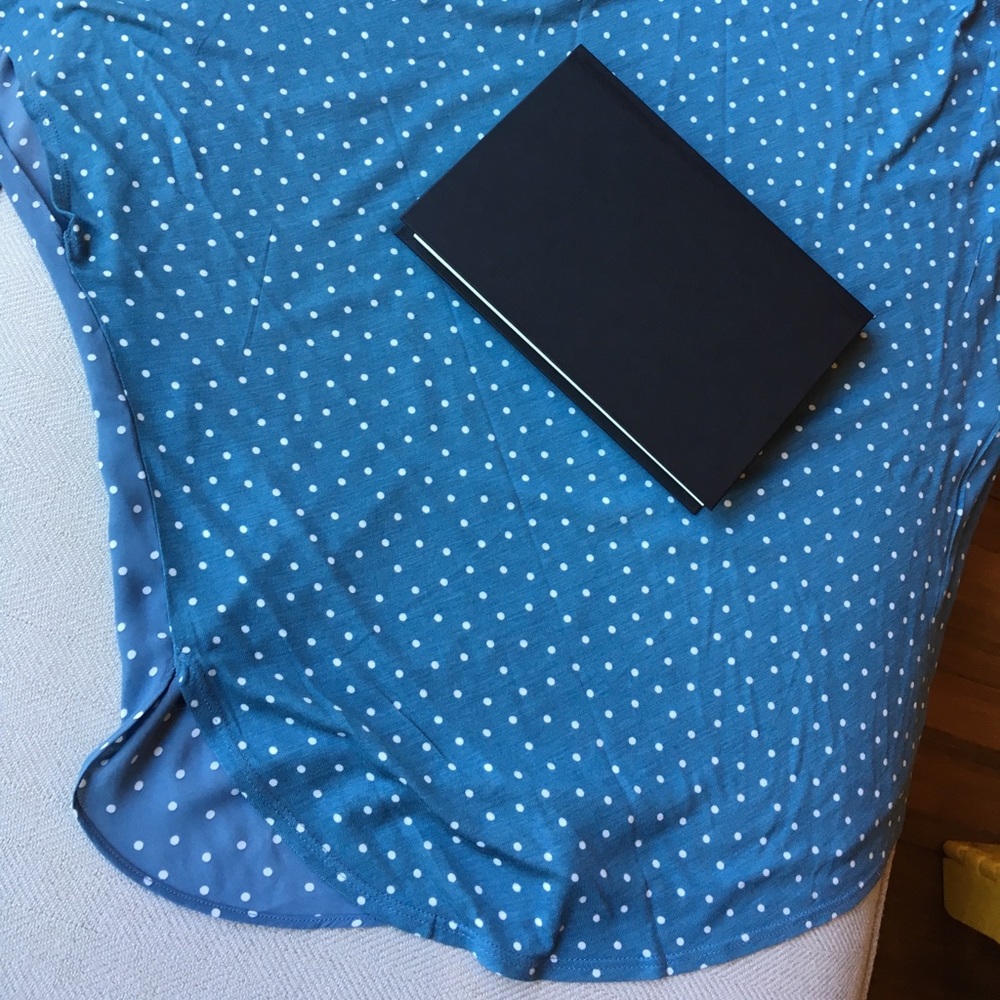 LOFT | Polkadot Crop-Sleeve Top | S - Picture 4 of 8